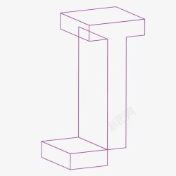 四维四维空间字母简图J高清图片