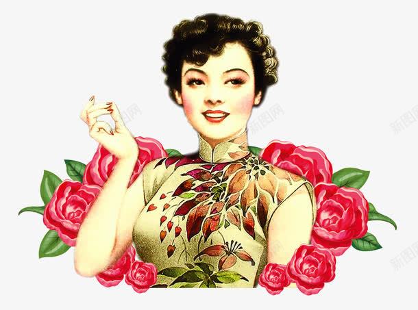 老上海画报女人png免抠素材_88icon https://88icon.com 上海女人 人物 女人 手绘 画报 老上海