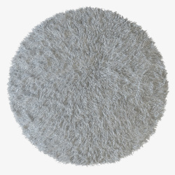 地毯png灰色简单圆形纯色地毯高清图片