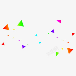 彩色三角形几何图形素材