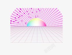 数码网格紫色网格光效背景高清图片