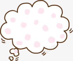 粉色圆点可爱对话气泡素材