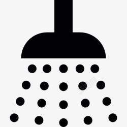 淋浴淋浴的水滴图标高清图片
