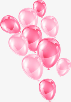 粉色节庆漂浮气球素材