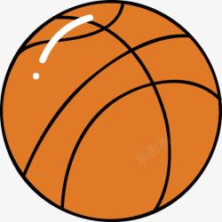 矢量运动球类一个篮球矢量图高清图片
