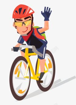 卡通双人自行车卡通骑车男子高清图片
