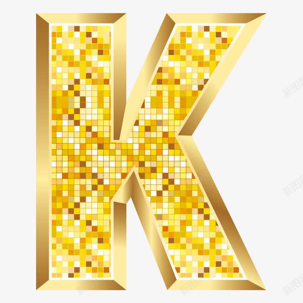 金色马赛克字母Kpng免抠素材_88icon https://88icon.com 3D英文字母 彩色字母 立体字母 艺术字体 艺术字母 英文字母 金色字母 金色马赛克字母K