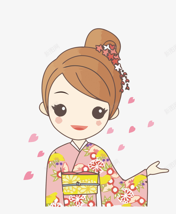 日本美女png免抠素材_88icon https://88icon.com PNG图 PNG图下载 创意卡通 卡通插图 和服美女 插图 日本美女