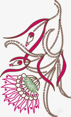蝴蝶翅膀十字绣图标图标