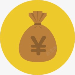 破洞的钱袋钱袋子图标高清图片
