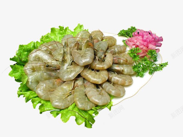 冰鲜虾png免抠素材_88icon https://88icon.com 冰冻 原料 生菜 盘子 素材 虾 装饰 食物 食物原料 餐饮美食