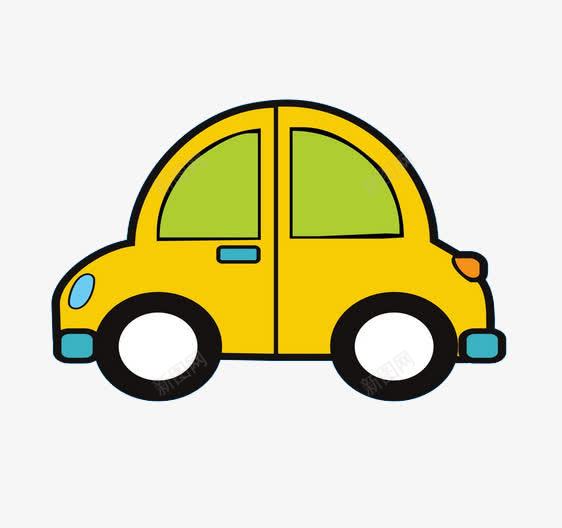 卡通小汽车png免抠素材_88icon https://88icon.com 几何图形 卡通图片 幼儿教育 黄色的小汽车