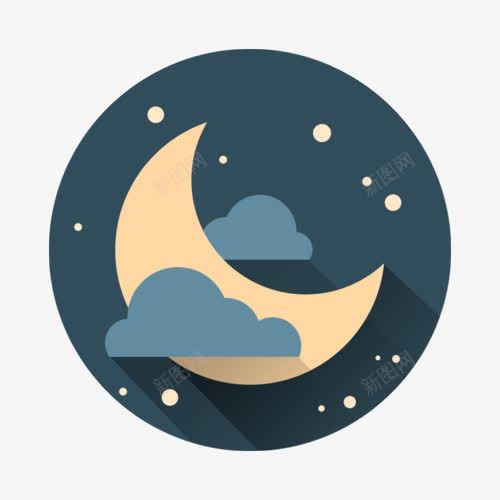 夜晚星空png免抠素材_88icon https://88icon.com 8月15月亮 云朵 悬浮 手绘 星星 月亮