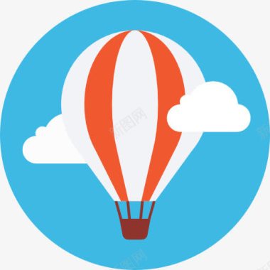飞行热气球热气球图标图标