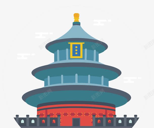 卡通北京天坛png免抠素材_88icon https://88icon.com 北京天坛 卡通 天坛PNG矢量图 天坛免扣PNG图 手绘 旅游 矢量天坛 风景名胜