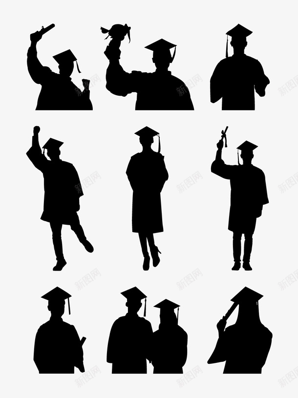 大气毕业学生人物剪影png免抠素材_88icon https://88icon.com 人物 剪影 学生 毕业