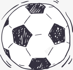 国足手绘运动足球元素矢量图高清图片