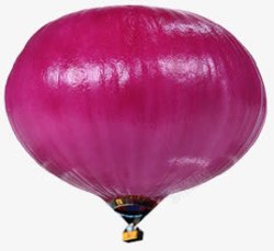 紫色洋葱造型热气球素材