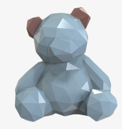 几何形状的小熊装饰素材