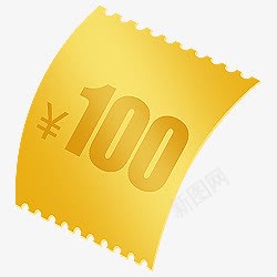 金色100元优惠券图案png免抠素材_88icon https://88icon.com 100 优惠券 图案 金色