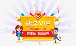 vip会员卡通公告牌素材