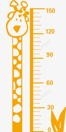 刻度尺直尺长颈鹿刻度尺高清图片