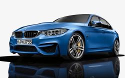 BMW宝马M3四门蓝色汽车高清图片