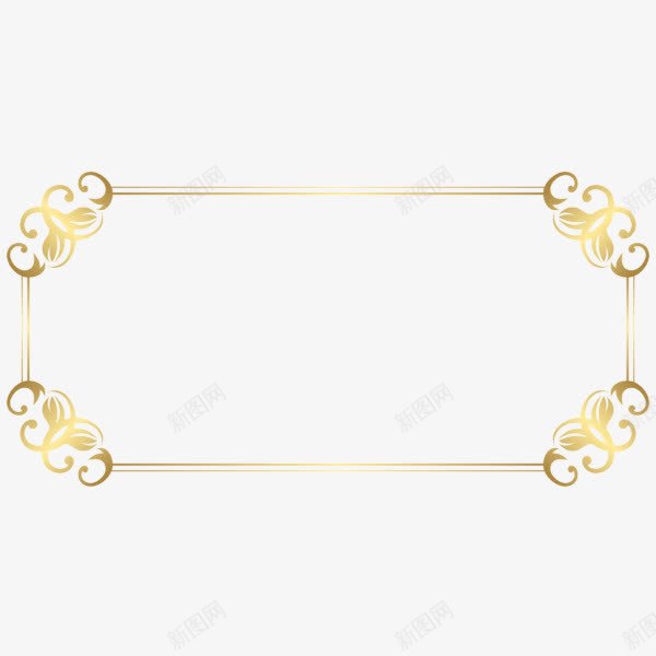 黄金色渐变边框png免抠素材_88icon https://88icon.com 相框 背景 边框 黄金色