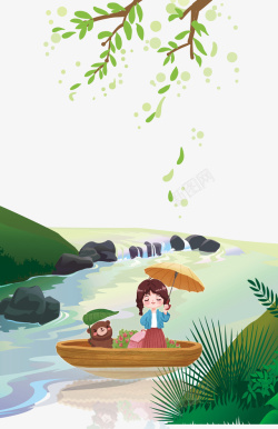 播种季节谷雨节日插画高清图片