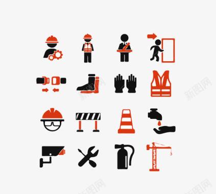 品牌鞋服消防人员工具图标图标