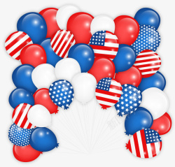 美国星条旗气球背景矢量图素材