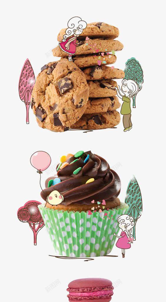 曲奇饼png免抠素材_88icon https://88icon.com 下午茶 小蛋糕 巧克力饼干 甜品 甜点