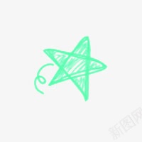 绿色小星星png免抠素材_88icon https://88icon.com 五角星 可爱小星星 小星星涂鸦
