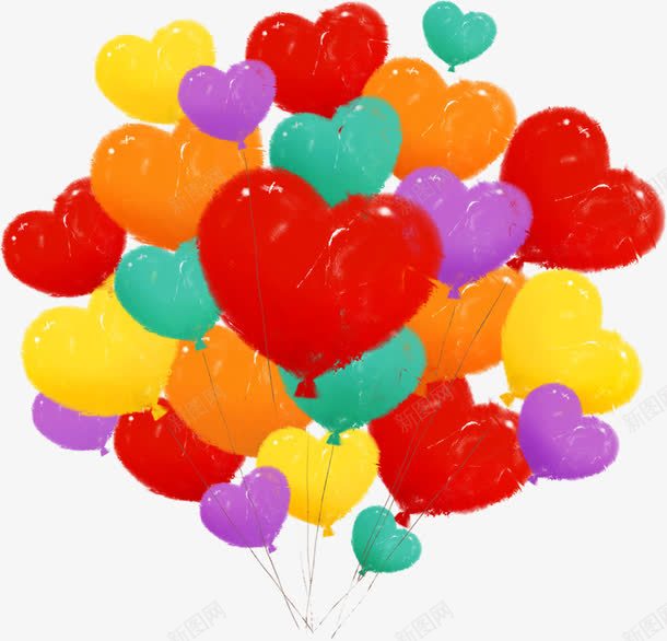 手绘幸福创意爱心气球png免抠素材_88icon https://88icon.com 创意 幸福 气球 爱心