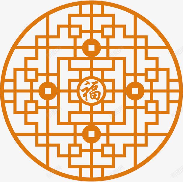 圆形的古典古风窗棂png免抠素材_88icon https://88icon.com 中国风窗棂 中式窗棂 古代窗棂 古典古风窗棂 古典窗棂 窗棂 线条