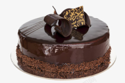 巧克力酱铺满巧克力酱的奶油蛋糕高清图片