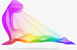 免费瑜伽人物剪影抽象彩色线条瑜伽矢量图高清图片