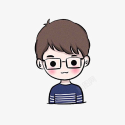 戴眼镜的男孩素材