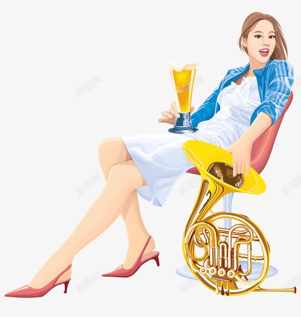 拿着酒杯听音乐的美女png免抠素材_88icon https://88icon.com 冰爽夏日 啤酒烧烤 夜市 小吃 酒吧 酒杯 酒水 饭店