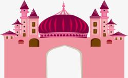 粉色浪漫公主城堡婚礼素材