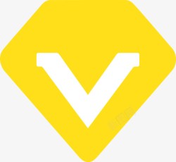 v字黄色v字会员权益图标高清图片