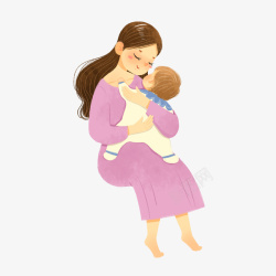 抱东西的婴儿温柔妈妈抱婴儿高清图片