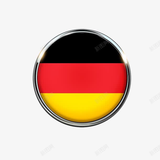 圆形徽章png免抠素材_88icon https://88icon.com 国旗 圆形 德国 手绘 红黑黄色 装饰