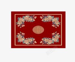 古典中式花纹地毯免费素材