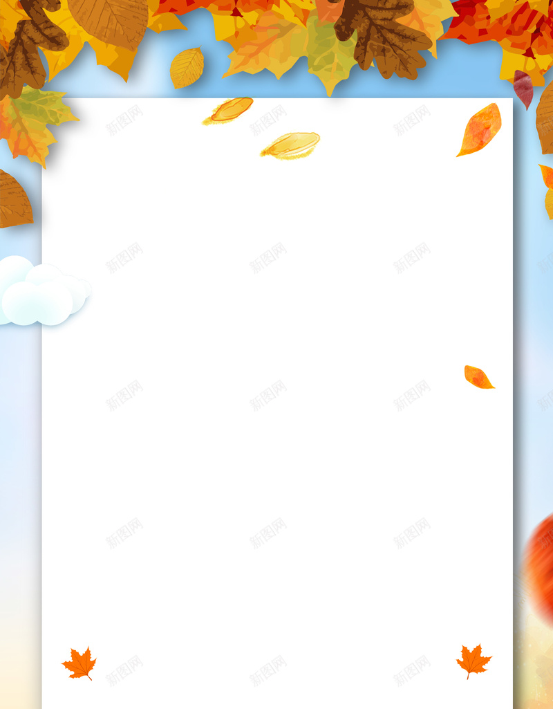 手绘秋季上新金秋促销X展架jpg设计背景_88icon https://88icon.com 九月你好 手绘 树叶 秋上新 秋天 秋季女鞋 秋季护肤 秋季班招生 落叶