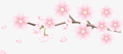 粉色春季清新桃花素材