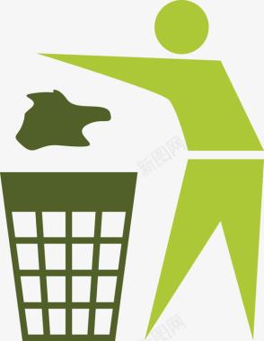 生态环境扔垃圾的图标图标