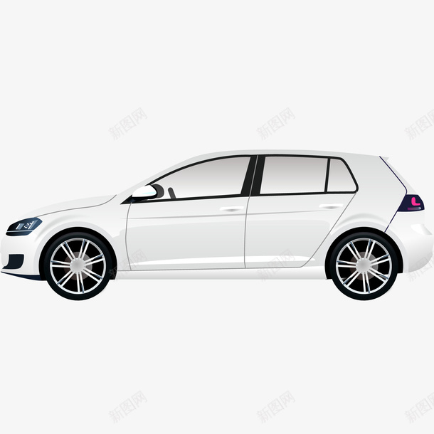 白色的汽车侧面矢量图ai免抠素材_88icon https://88icon.com 交通工具 汽车 白色 行驶 车辆设计 矢量图