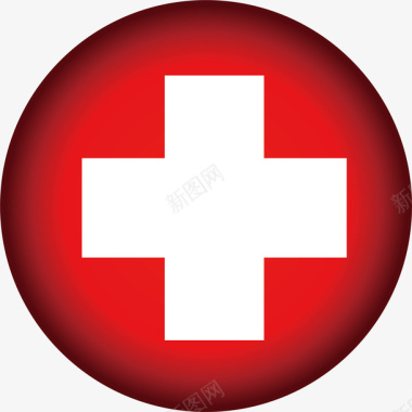 生物医药产业红色的医院图标卡通矢量图图标