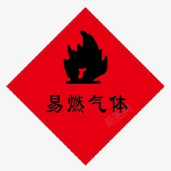 易燃标识红色易燃气体标志图标高清图片